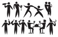 Icon of people celebration of an event. Royalty Free Stock Photo