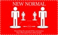 Icon people concept Social Distancing stay 6 feet apart from other people, the practices put in place to enforce social distancing