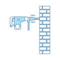 Icon Of Perforator Drilling Wall Royalty Free Stock Photo