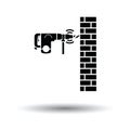 Icon of perforator drilling wall Royalty Free Stock Photo