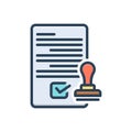 Color illustration icon for Permitted, acceptable and allowable