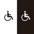 Icon person disabled - Illustration Royalty Free Stock Photo