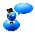 Icon of person with speech bubble Royalty Free Stock Photo