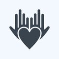 Icon Philanthropist. related to Volunteering symbol. glyph style. Help and support. friendship