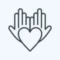 Icon Philanthropist. related to Volunteering symbol. line style. Help and support. friendship