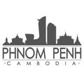 Phnom Penh Silhouette Design City Vector Art