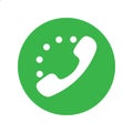 Phone handset icon with communications