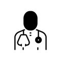 Black solid icon for Physician, doctor and therapist