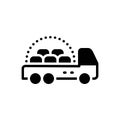 Black solid icon for Pickup, cargo and transport Royalty Free Stock Photo