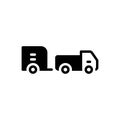 Black solid icon for Pickup, delivery and shipping Royalty Free Stock Photo