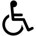 Icon pictogram wheelchair physical deficient