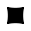 Icon pillow. Cushion symbol nap. Black outline pillow isolated on white background. Shape pillow. Vector