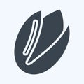 Icon Pistachio. suitable for Nuts symbol. glyph style. simple design editable. design template vector. simple illustration