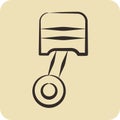 Icon Piston. related to Car Service symbol. Glyph Style. repairin. engine. simple illustration