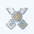 Icon Piston. related to Racing symbol. doodle style. simple design editable. simple illustration