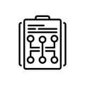Black line icon for Plan, scheme and structure Royalty Free Stock Photo