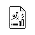 Black line icon for Plan, scheme and task Royalty Free Stock Photo