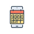 Color illustration icon for Planned, prepared and preset