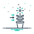 Mix icon for This, plant and pot Royalty Free Stock Photo