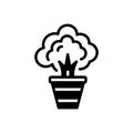 Black solid icon for Plant, herb and shrub