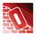 Icon of plastered brick wall Royalty Free Stock Photo