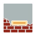 Icon Of Plastered Brick Wall