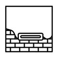 Icon Of Plastered Brick Wall Royalty Free Stock Photo