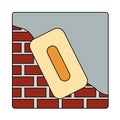 Icon Of Plastered Brick Wall