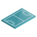 Icon playground handball in isometric, vector illustration. Royalty Free Stock Photo