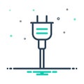 Mix icon for Plug, power and gadget Royalty Free Stock Photo