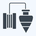 Icon Plumb Bob. related to Construction symbol. glyph style. simple design editable. simple illustration