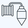 Icon Plumb. related to Carpentry symbol. line style. simple design editable. simple illustration