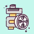 Icon Poer Steering Pump. related to Car Maintenance symbol. MBE style. simple design editable. simple illustration Royalty Free Stock Photo