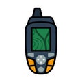Icon Of Portable GPS Device Royalty Free Stock Photo
