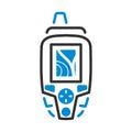 Icon Of Portable GPS Device Royalty Free Stock Photo