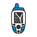 Icon Of Portable GPS Device Royalty Free Stock Photo