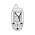 Icon of portable GPS device Royalty Free Stock Photo