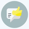 Icon Possitive Feedback. suitable for Feedback symbol. Flat Style. simple design editable. design template vector. simple symbol