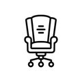 Black line icon for Post, job and chair Royalty Free Stock Photo