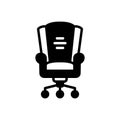 Black solid icon for Post, job and chair Royalty Free Stock Photo