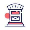 An icon of postal box, mail box vector design, postbox icon