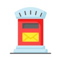 An icon of postal box, mail box vector design, postbox icon