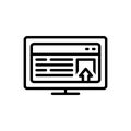 Black line icon for Posting, article and blog