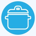 Icon Pot 1 - Blue Eyes Style - Simple illustration, Editable stroke Royalty Free Stock Photo