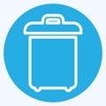 Icon Pot 2 - Blue Eyes Style - Simple illustration, Editable stroke Royalty Free Stock Photo