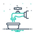 Mix icon for Pour, flow and effuse