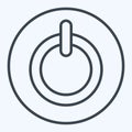 Icon Power Button. related to Air Conditioning symbol. line style. simple design editable. simple illustration Royalty Free Stock Photo