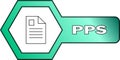 Hexagonal icon for PPS files - vector Royalty Free Stock Photo