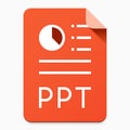PPT flat style file type pictogram Royalty Free Stock Photo