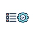 Color illustration icon for Preference, choice and approval